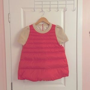 korean wool / puffer zip up vest